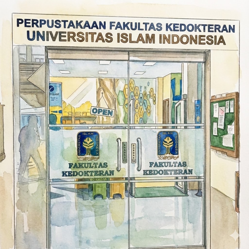 perpustakaan fk uii water color